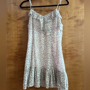 Lulus pink and green floral mini dress